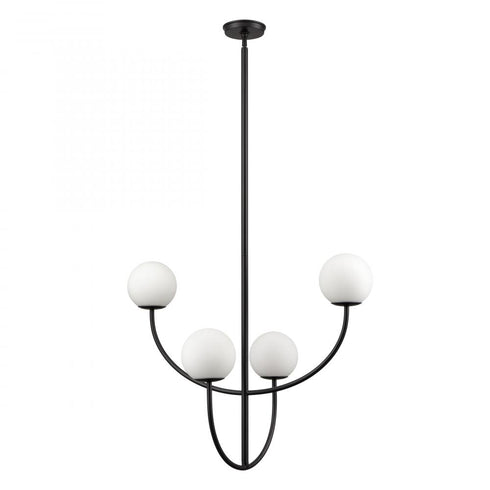Elk Doby 30 Inch Wide 4 Light Pendant in Matte Black Model: H0018-10371
