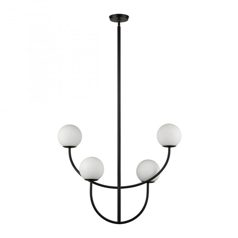 Elk Doby 30 Inch Wide 4 Light Pendant in Matte Black Model: H0018-10371