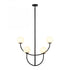 Elk Doby 30 Inch Wide 4 Light Pendant in Matte Black Model: H0018-10371