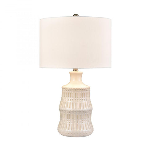 Elk Dorin 25.5 Inch High 1 Light Table Lamp in White Glazed Model: S0019-11075