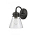 Elk Dovas 11.5 Inch High 1 Light Outdoor Sconce in Textured Black Model: 69660/1