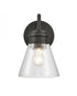 Elk Dovas 11.5 Inch High 1 Light Outdoor Sconce in Textured Black Model: 69660/1