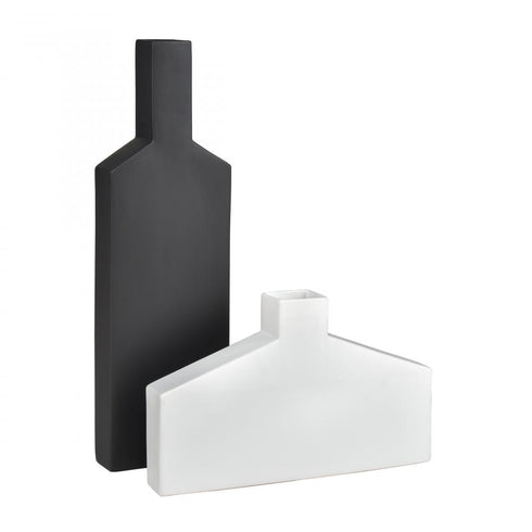 Elk Drue VASE JAR BOTTLE in Matte White Finish Model: H0017-9147