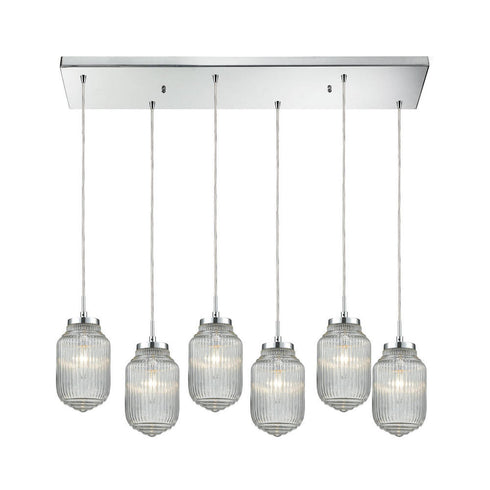 Elk Dubois 6 Light MINI PENDANT in Polished Chrome Finish Model: 56662/6RC