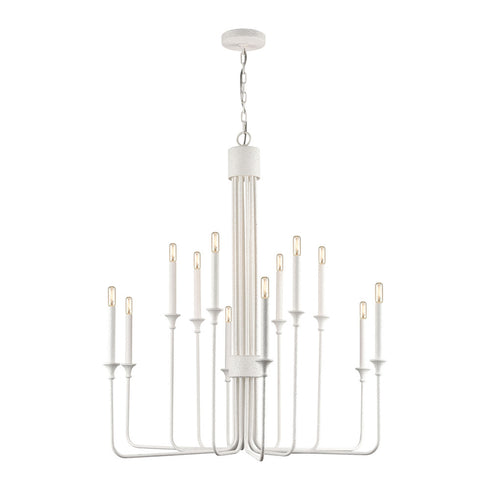 Elk Edward CHANDELIER in Matte White Finish Model: D4657