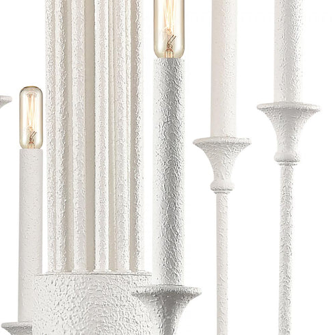 Elk Edward CHANDELIER in Matte White Finish Model: D4657