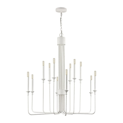 Elk Edward CHANDELIER in Matte White Finish Model: D4657