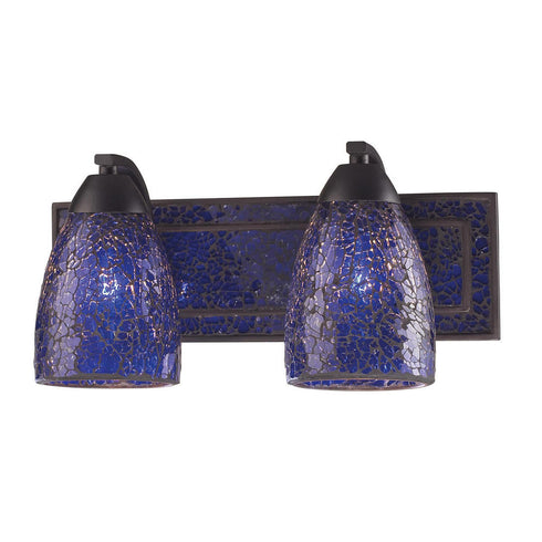 Elk Elegant Bath VANITY LIGHT in Rust Finish Model: 1301-2RST-BLC