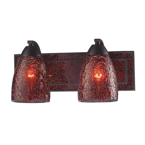 Elk Elegant Bath VANITY LIGHT in Rust Finish Model: 1301-2RST-RDC