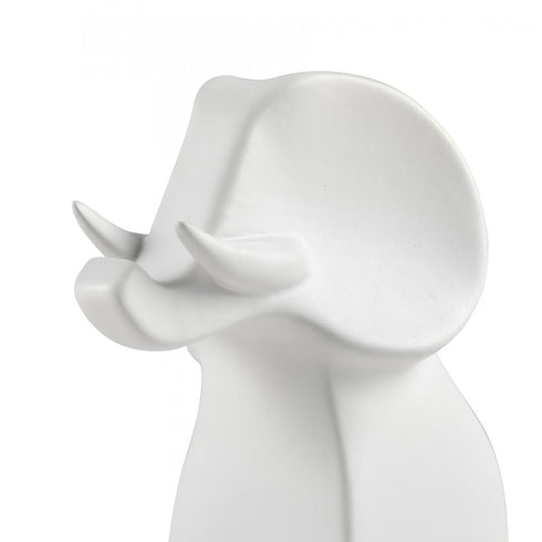 Elk Elephant ORNAMENTAL ACCESSORY (2 pack) (2 pack) in Matte White Finish Model: H0017-9155