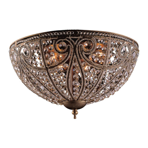 Elk Elizabethan FLUSH MOUNT in Dark Bronze Finish Model: 5963/6