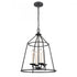 Elk Ellisville 17.25 Inch Wide 4 Light Chandelier in Matte Black Model: 90250/4