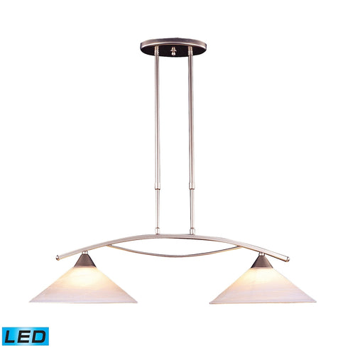 Elk Elysburg ISLAND LIGHT in Satin Nickel Finish Model: 6501/2-LED