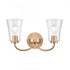 Elk Emily 17 Inch Wide 2 Light Vanity Light in Brushed Gold Model: EC89263/2