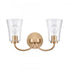 Elk Emily 17 Inch Wide 2 Light Vanity Light in Brushed Gold Model: EC89263/2