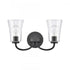 Elk Emily 17 Inch Wide 2 Light Vanity Light in Matte Black Model: EC89253/2