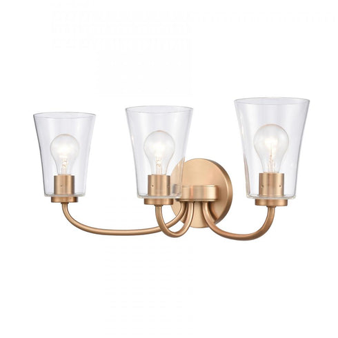 Elk Emily 23 Inch Wide 3 Light Vanity Light in Brushed Gold Model: EC89264/3