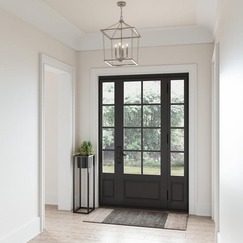 Elk Emmett 17 Inch Wide 4 Light Pendant in Brushed Nickel Model: EC89814/4