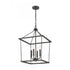 Elk Emmett 17 Inch Wide 4 Light Pendant in Matte Black Model: EC89804/4