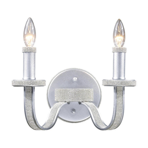 Elk Encasement 2 Light SCONCE in Silver Finish Model: 14027/2
