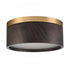 Elk Engel 12 Inch Wide 2 Light Flush Mount Satin Brass with Ebony Model: 82333/2