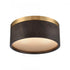 Elk Engel 12 Inch Wide 2 Light Flush Mount Satin Brass with Ebony Model: 82333/2