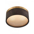 Elk Engel 12 Inch Wide 2 Light Flush Mount Satin Brass with Ebony Model: 82333/2