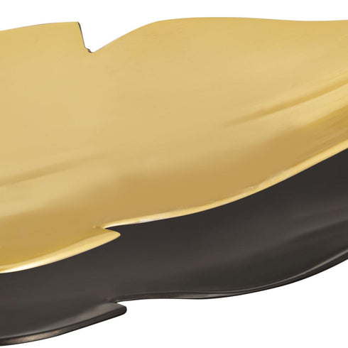 Elk Ennis Leaf Tray Set of 2 in Bronze and Brass Model: S0807-9790/S2