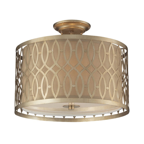 Elk Estonia SEMI FLUSH MOUNT in Aged Silver Finish Model: 31122/3