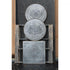 Elk Etched Metal Table Chateau Square POLE in Pewter Finish Model: TABLE002-POLE