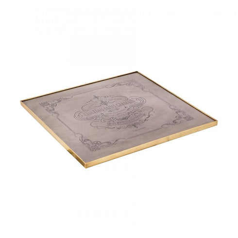 Elk Etched Metal Table Chateau Square TOP in Pewter Finish Model: TABLE002-TOP