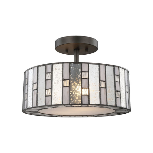 Elk Ethan SEMI FLUSH MOUNT in Tiffany Bronze Finish Model: 70213/2