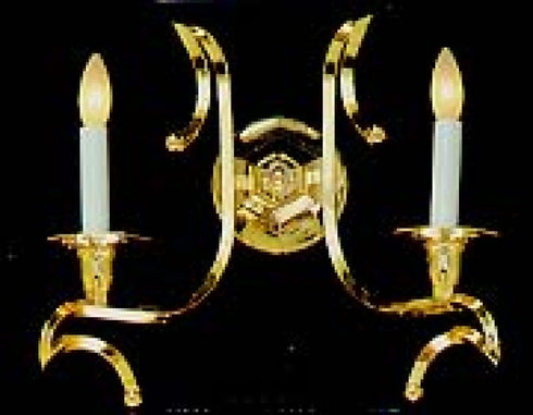 Elk European Crafted 2 Light SCONCE in Solid Brass Finish Model: 8905/2
