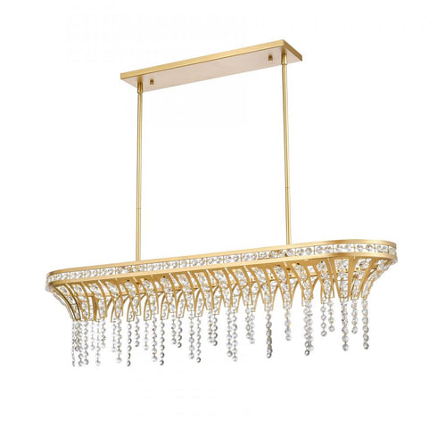 Elk Fantania 36 Inch Wide 4 Light Linear Chandelier in Champagne Gold Model: 82226/4
