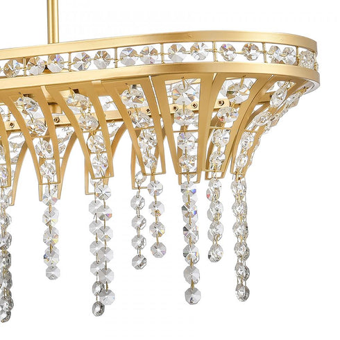 Elk Fantania 36 Inch Wide 4 Light Linear Chandelier in Champagne Gold Model: 82226/4