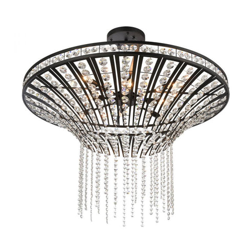 Elk Fantania 36 Inch Wide 8 Light Chandelier in Matte Black Model: 82239/8