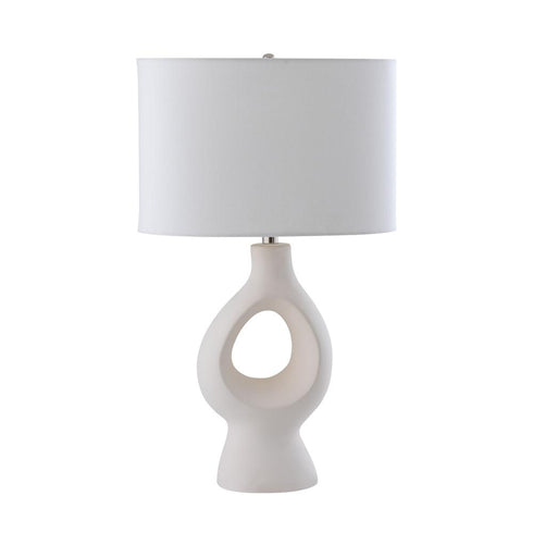 Elk Fenimore 27 Inch High 1 Light Table Lamp in White Includes LED Bulb Model: H0809-11886-LED