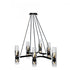 Elk Flame 36 Inch Wide 12 Light Chandelier in Matte Black With Chrome Model: 9775-MBCH-CLGR