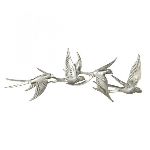 Elk Flock Dimensional Wall Art in German Silver Model: S0036-12027