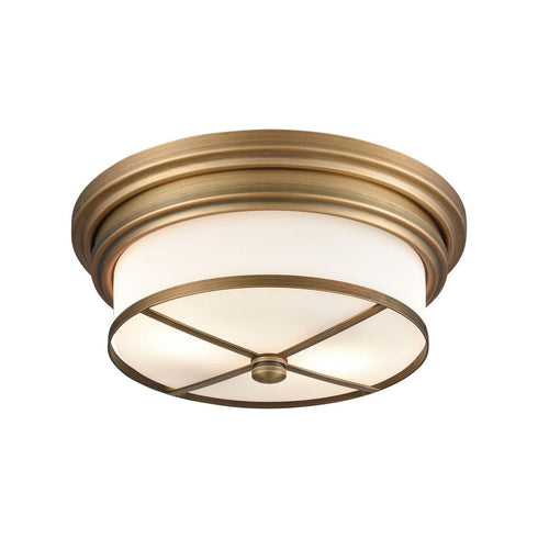 Elk Flushmounts FLUSH MOUNT in Classic Brass Finish Model: 15055/2