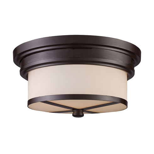 Elk Flushmounts FLUSH MOUNT in Oiled Bronze Finish Model: 15025/2