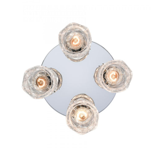 Elk Formade Crystal Forma de Crystal 13.75 Inch Wide 4 Light Semi Flush Mount in Polished Chrome Model: 82197/4
