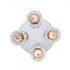 Elk Formade Crystal Forma de Crystal 13.75 Inch Wide 4 Light Semi Flush Mount in Polished Chrome Model: 82197/4