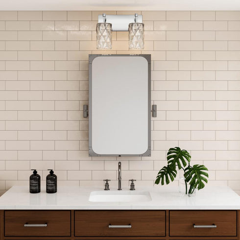 Elk Formade Crystal Forma de Crystal 14 Inch Wide 2 Light Vanity Light in Polished Chrome Model: 82191/2