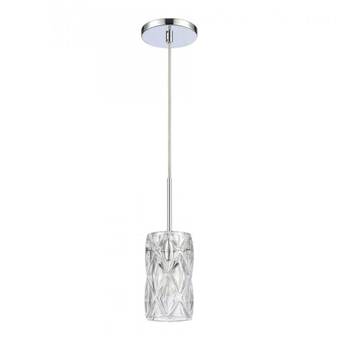 Elk Formade Crystal Forma de Crystal 4 Inch Wide 1 Light Mini Pendant in Polished Chrome Model: 82196/1