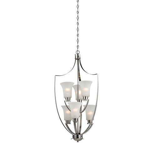 Elk Foyer CHANDELIER in Brushed Nickel Finish Model: 7706FY/20