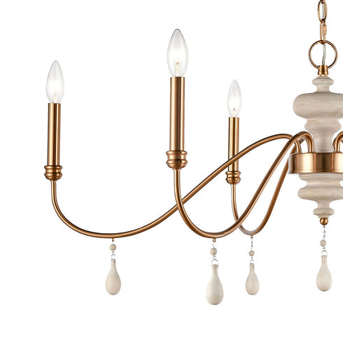 Elk French Connection CHANDELIER in Satin Brass Finish Model: H018-7253