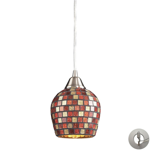 Elk Fusion MINI PENDANT in Satin Nickel Finish Model: 528-1MLT-LA