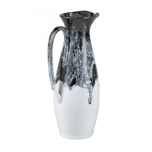 Elk Gallemore Pitcher in Black and White Glazed (2 pack) (2 pack) Model: S0017-9734
