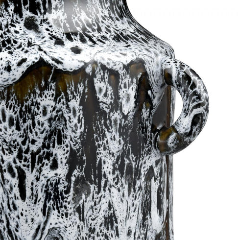 Elk Gallemore Vase in Black and White Glazed (2 pack) (2 pack) Model: S0017-9733